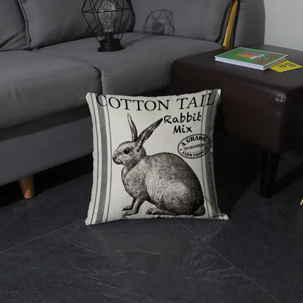 Весенние пасхальные наволочки для подушек декоративные дивана с рисунком