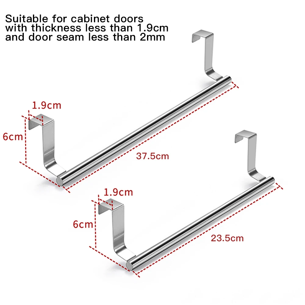 

Stainless Steel Bathroom Towel Storage Rack Towel Storage Rack Wall-Mounted Bathroom Hook Kitchen Wipes Hanging Gadgets