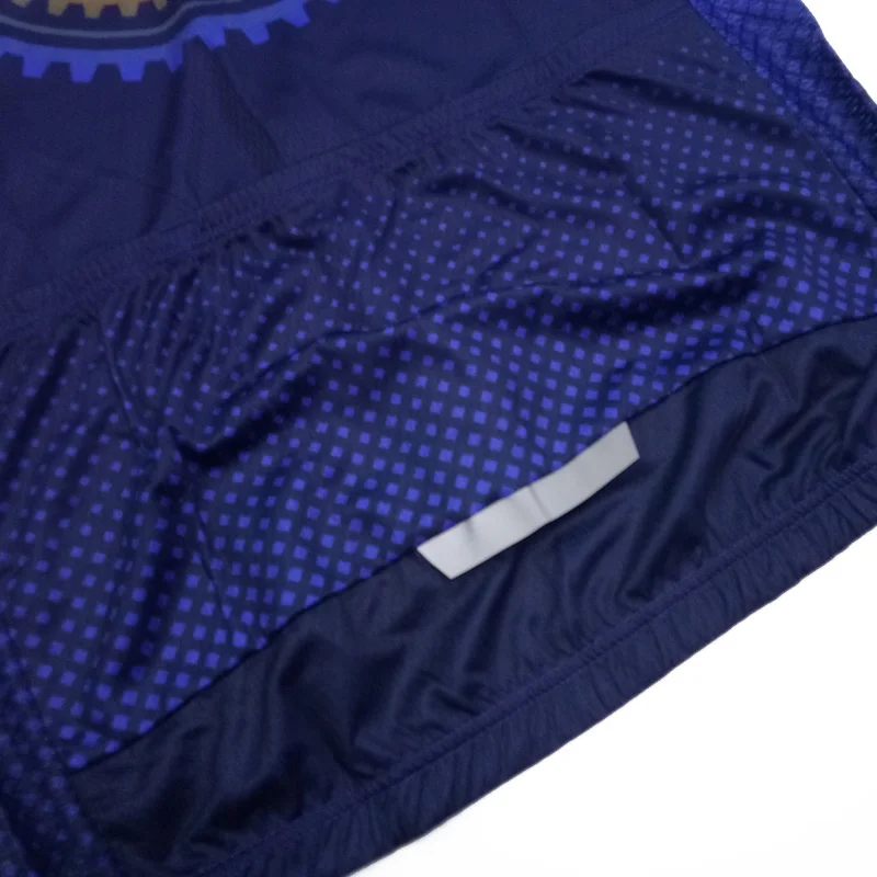 Мужская дышащая велосипедная рубашка Aogda синяя и красная с коротким рукавом лето