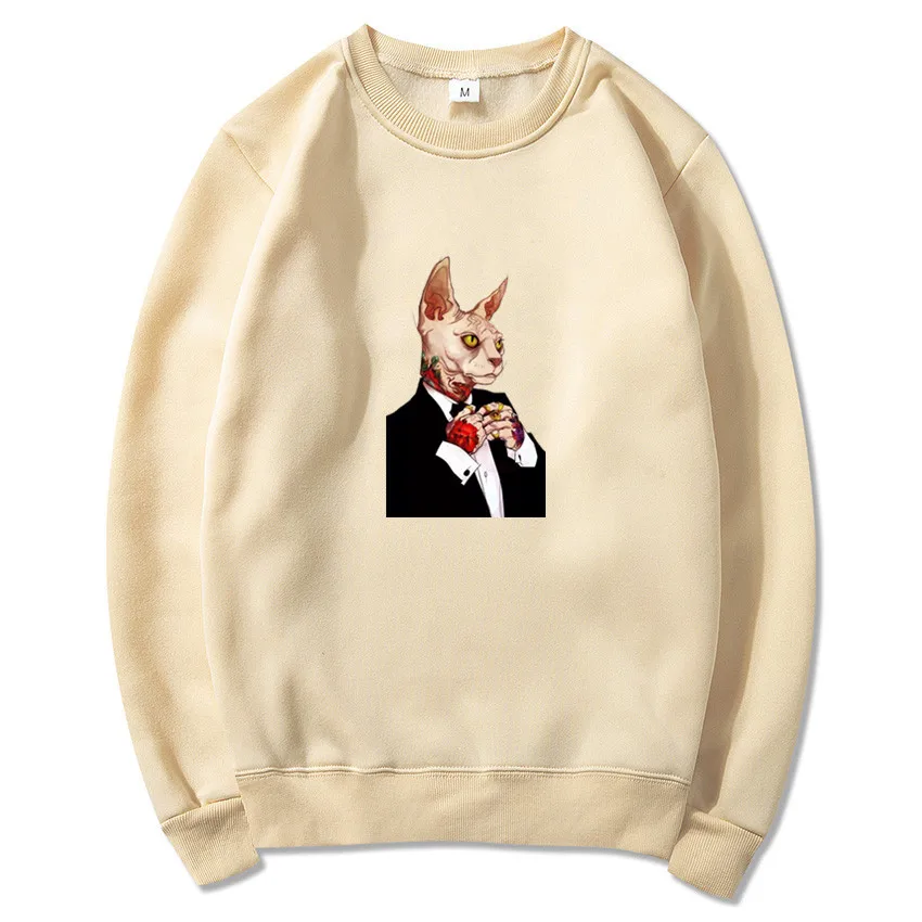 Мужская Флисовая Толстовка свободного покроя с принтом напитков модная одежда