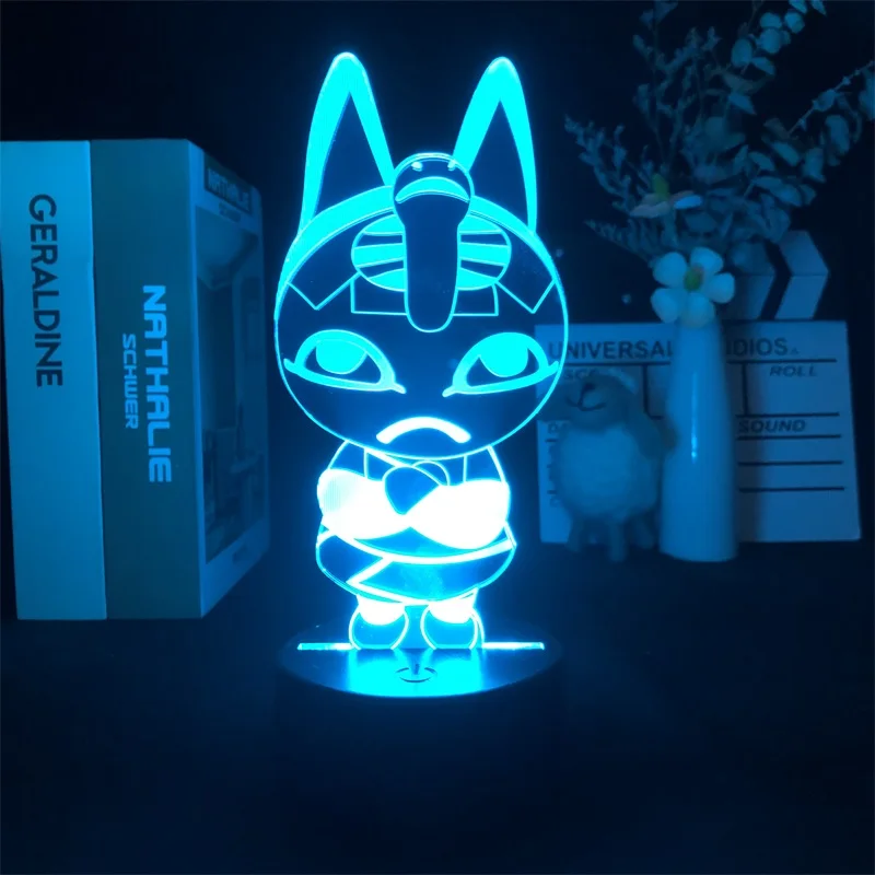 

Cleopatra Animal Crossing New Horizons 3D Nightlight for Bedroom Decor Cute Birthday Color Gift LED Lamp Manga Kid Love Present