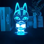 Ночник Клеопатра с перекрещиванием животных, новые горизонты, 3D ночник для спальни, Декор, милый подарок на день рождения, светодиодсветодиодный лампа для манги, детский подарок на любовь