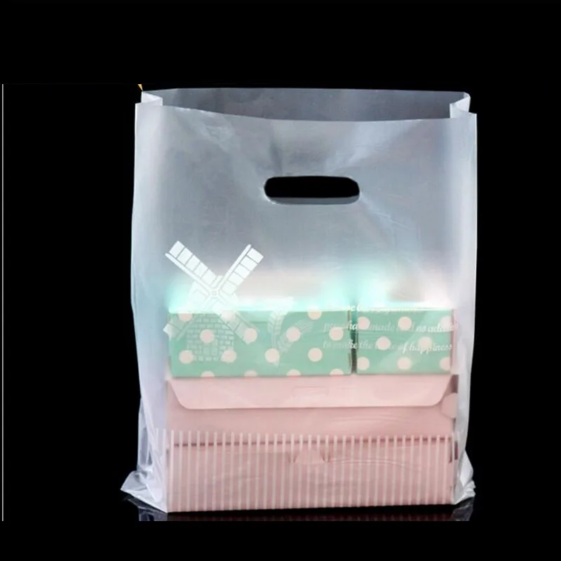 50 шт. прозрачный пластиковый пакет с ручкой упаковка для пищевых продуктов сумки