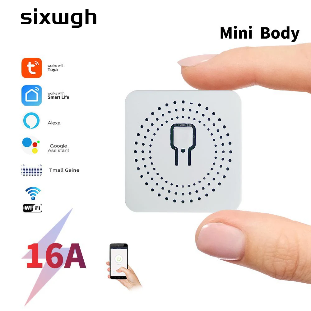 

Tuya 16A 10A Wifi Smart Switch Breaker Module Supports 2 Way APP Voice Relay Timer Google Home Alexa 110V 220V Interruptor