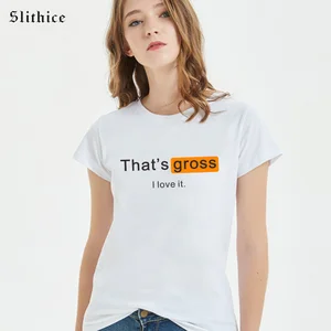 Женские хипстерские футболки Slithice с надписью i love it, повседневные летние рубашки, уличная одежда, женская черная футболка с графическим принтом