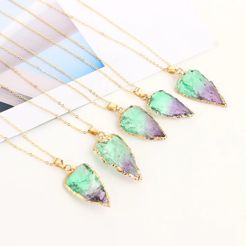 Ожерелье Неправильной геометрической формы с натуральным камнем | Украшения и