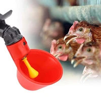 2 8pcs automatic chicken drinker quail hanging water cup nipple drinking bowls feed bird coop drinker cups for backyard poultry