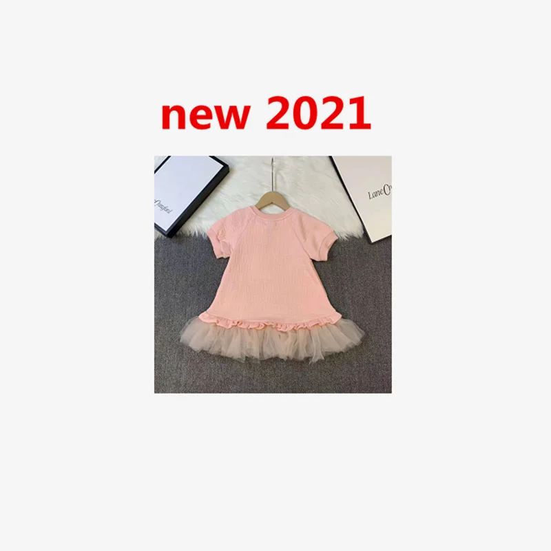 

Girls 2021 new fashion princess party pink dress