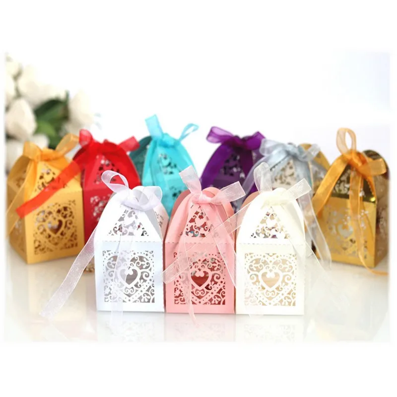 50 шт. коробка для конфет с бантом | Дом и сад