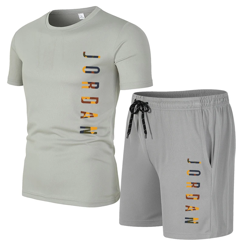

Funny Men T shirt+Beach Shorts Sets 2021 Summer Sportswear Jogging Pants T-shirt streetwear Harajuku Tops Tshirt