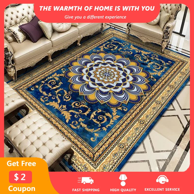 

Bohemia Retro Carpets European Style Living Room Study Entrance Area Rugs Non-Slip Washable Absorption Carpet Rug Drop Shipping