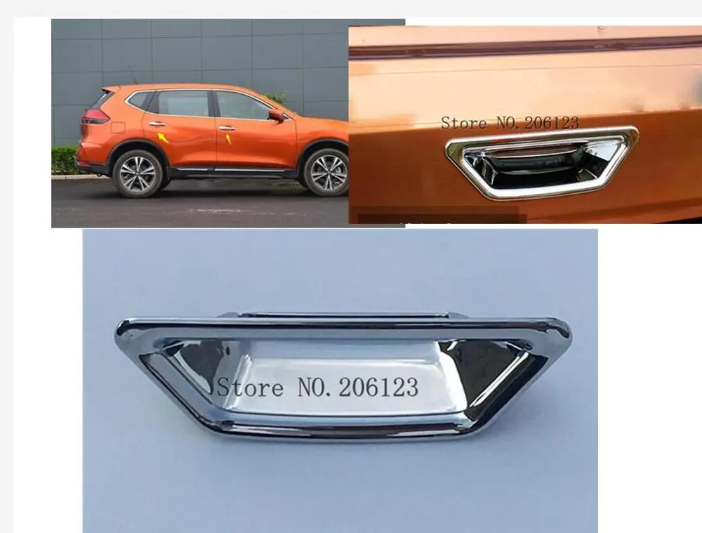 Rear Tail Door Bowl Trim Chrome cover sticker for Nissan X TRAIL X-trail Xtrail Rogue T32 2014 to 2018 rear door bow Styling | Автомобили