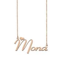 mona name necklace custom name necklace for women girls best friends birthday wedding christmas mother days gift