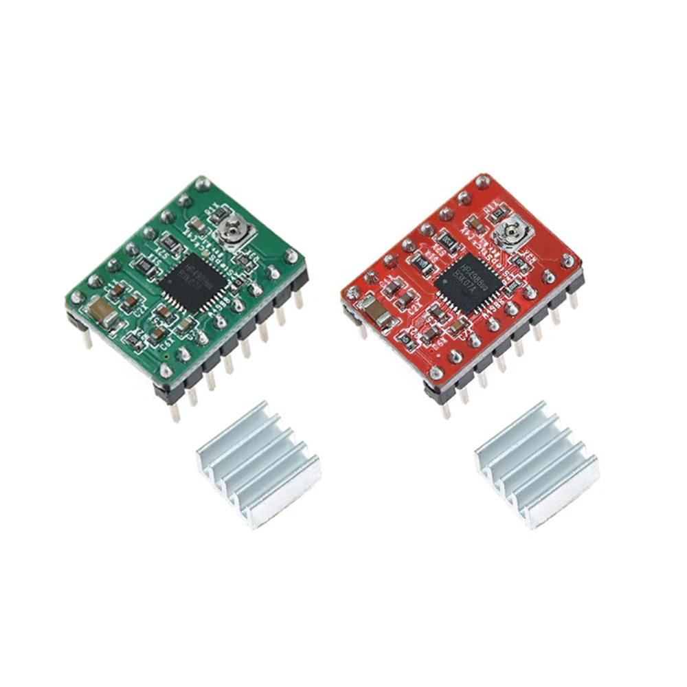 

5PCS A4988 Stepper Driver + Heat sink For Reprap 3D Printer Parts Top Quality