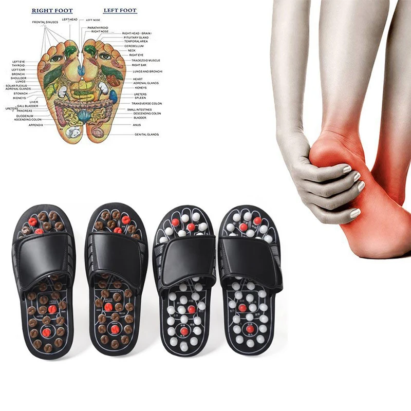 Массажные тапочки для ног Сандалии массажа Акупунктурная терапия Обувь