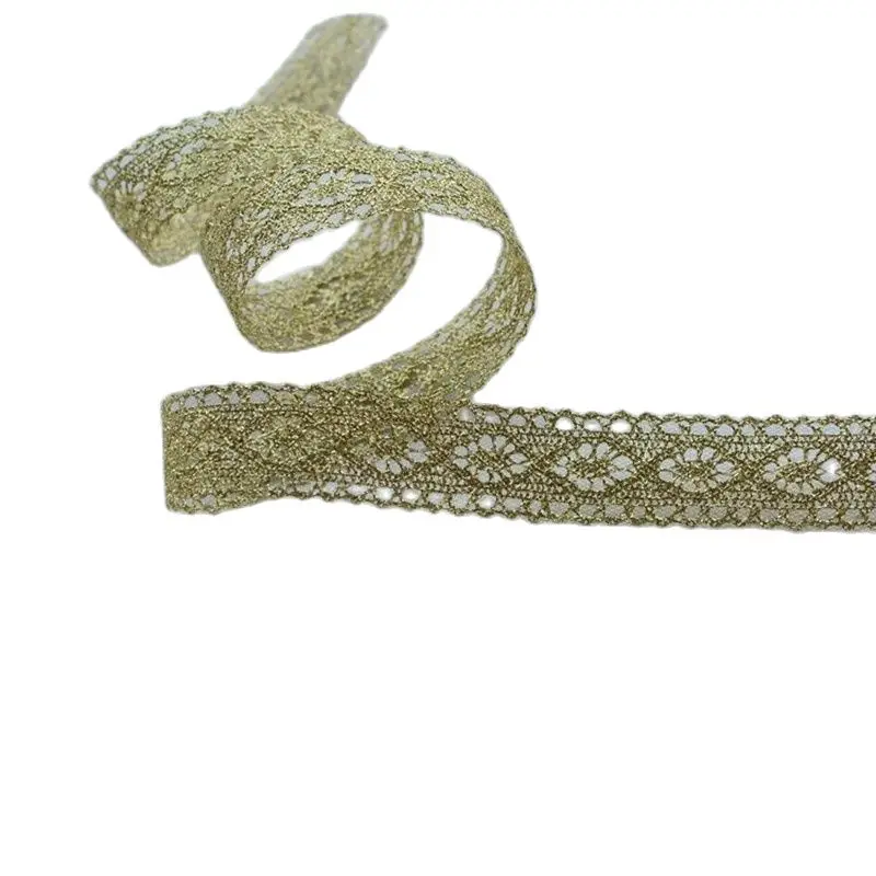 Высококачественная новейшая кружевная ткань с аппликацией золотистого цвета