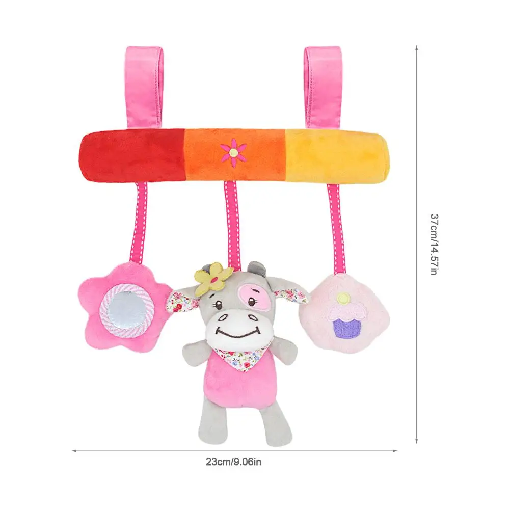

Cute Animal Plush Toy Baby Stroller Pendant Plush Rattle Children's Bed Pendant Simulation Plush Doll Bed Bell