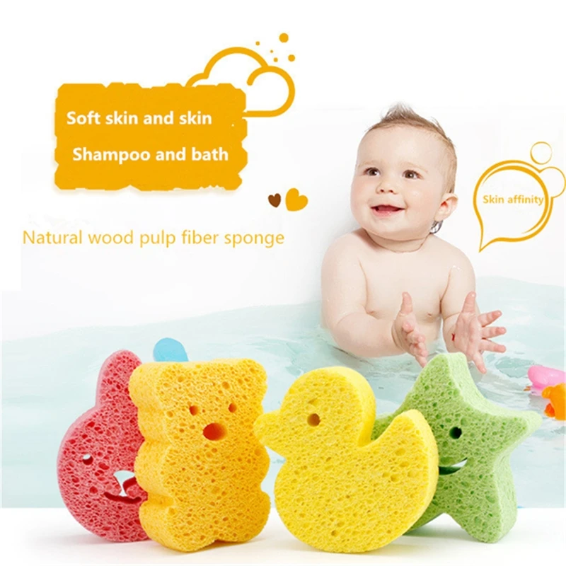 

Cute Sponge Scrubber Soft Exfoliating Body Skin Bath Shower Spa Brush Scrubber Cleaning Bathroom Accessory Washing Sponge Pad