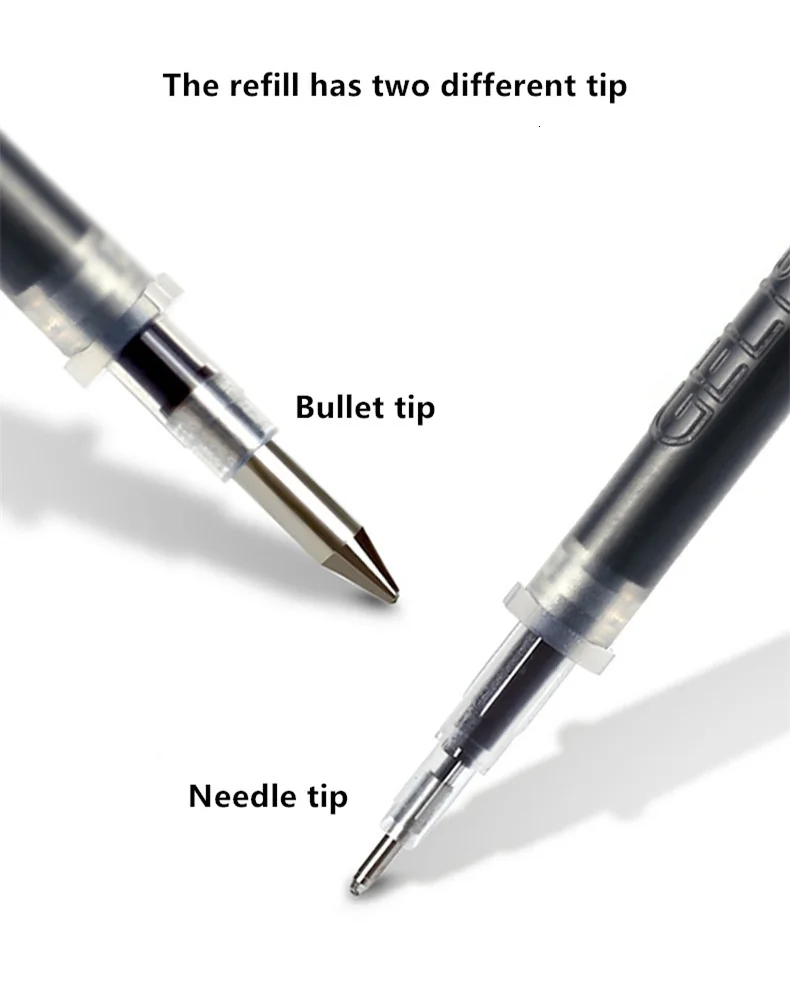 100 шт гелевые чернила, сменная упаковка, 0,5 мм, шариковые ручки красного, черного, синего цвета для письма, офисные, школьные принадлежности