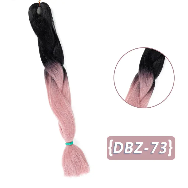 24 дюйма, 100 г/упак. коробка, огромные косички, длинные, Омбре, синтетические, жаростойкие, косички, волосы, вязанные крючком, для наращивания, африканские, JINKAILI - Цвет: # Фиолетовый