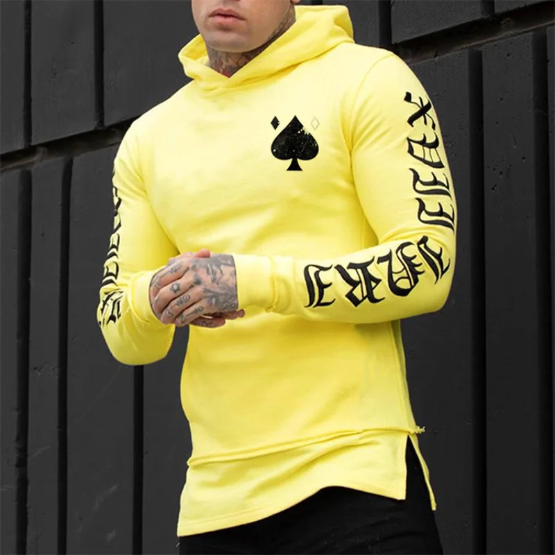 

Новинка Весна 2021 Мужская Толстовка Гигиеническая хип-хоп Мужская Верхняя одежда Желтая