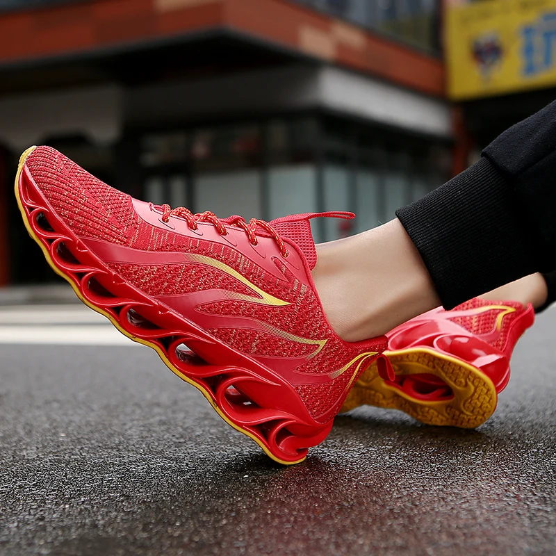 

New Outdoor Men Free Running for Mens Jogging Walking Sports Shoes High Quality Lace Up Athletic Breathable Blade Sneakers
