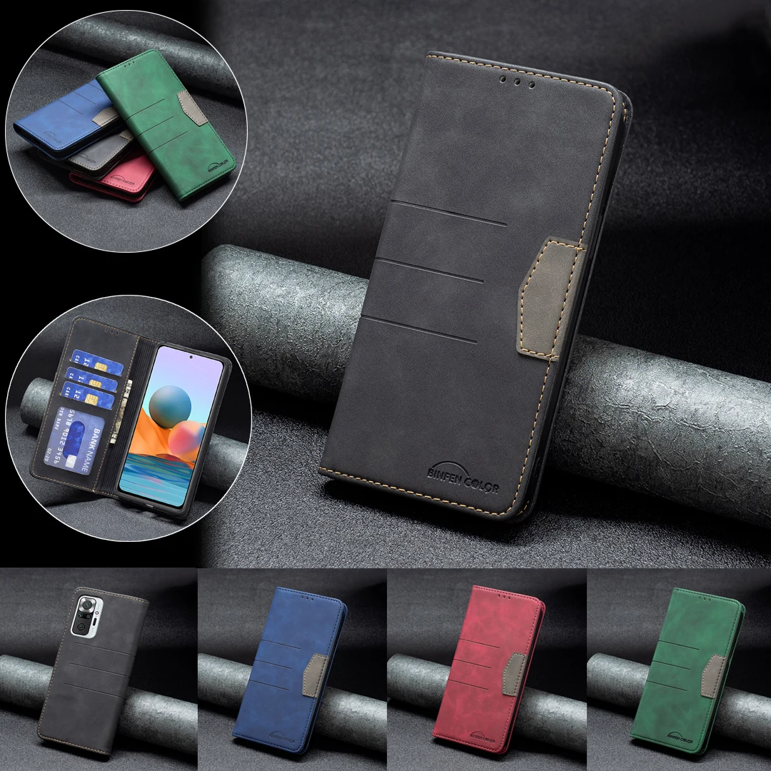 

Wallet Leather Flip Phone Cases For Xiaomi Redmi Note 10 Pro Max 10 9 9A 9C 9S 5G Case