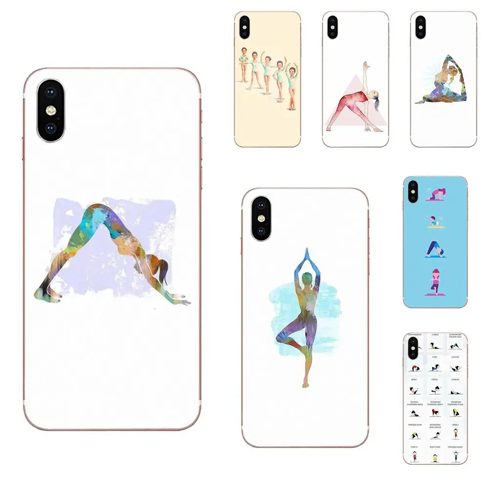 Для Samsung Galaxy A10 A20 A20E A3 A40 A5 A50 A7 J1 J3 J4 J5 J6 J7 2016 2017 2018 Мягкий ТПУ новый стиль студии йоги