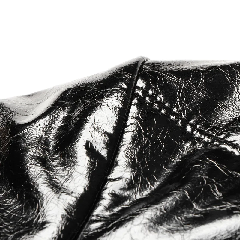 Мужской пуховик из натуральной кожи зимняя куртка 90% белого гусиного пуха теплая