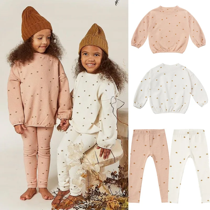 2020 Autumn Winter Kids Pajama Sets T shirts+Leggings 2 Pcs Clothing Girls Christmas Boys | Детская одежда и обувь