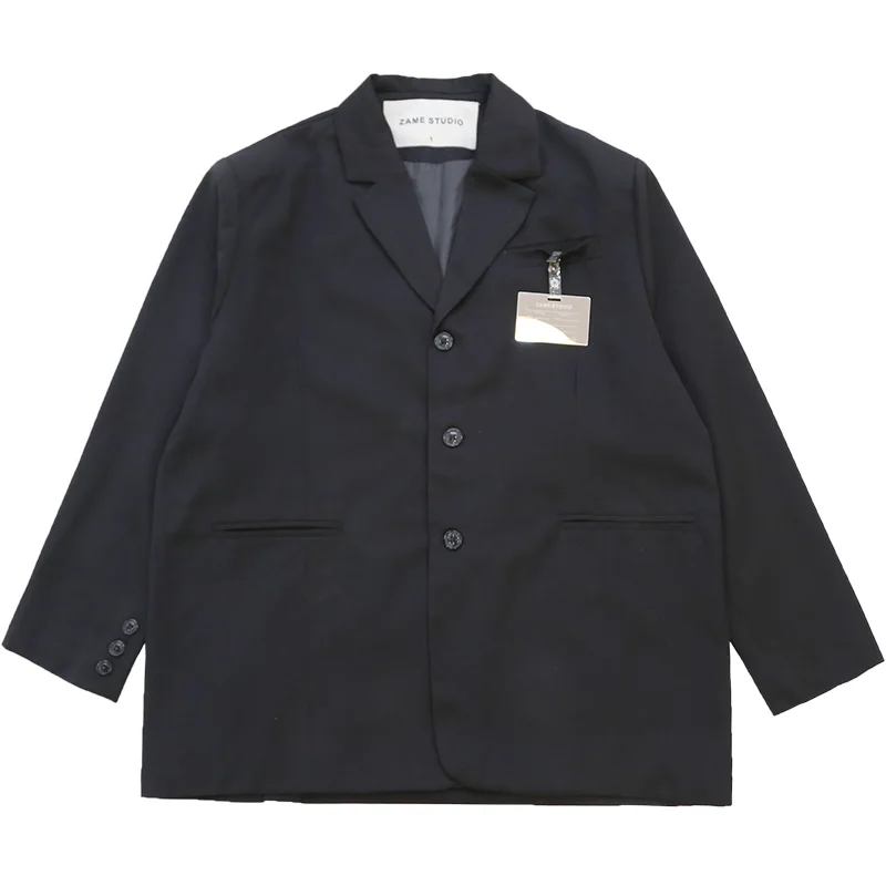 2019 корейский стиль мужской блейзер и пиджак черный негабаритный зеленый хип-хоп