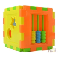 kids 3d puzzles activity cube board toys bricks matching brocks intelligence sorting box unisex plastic baby educational toy boy