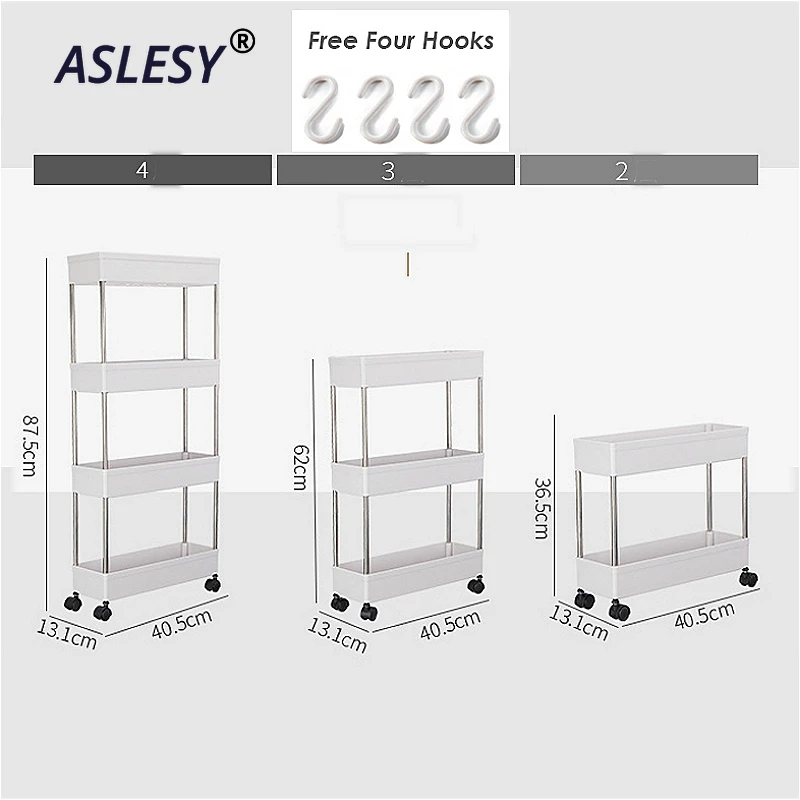 Кухня стеллаж для хранения холодильник боковая полка 2/3/4 Слои удаляемость