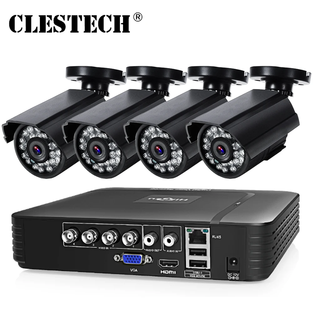 HD 4CH 8ch 1080N 5в1 AHD DVR комплект CCTV система 1 ТБ 2 HDD 1080P водонепроницаемая/цилиндрическая