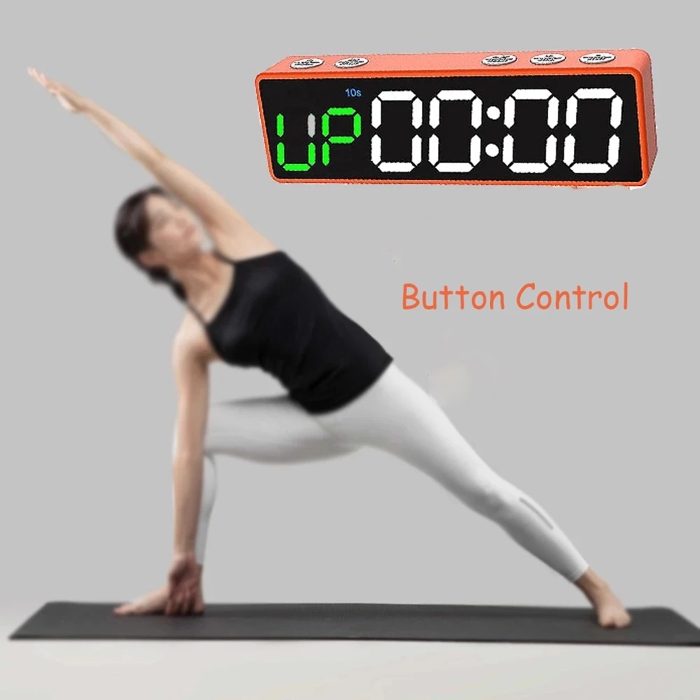 

One Piece Mini Button Tabata Interval Timer Clock Gym Programmable with Magnet for Live Room