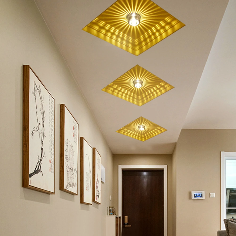 [DBF] Новинка Подсолнух алюминий 3 Вт RGB светодиодный потолочный светильник