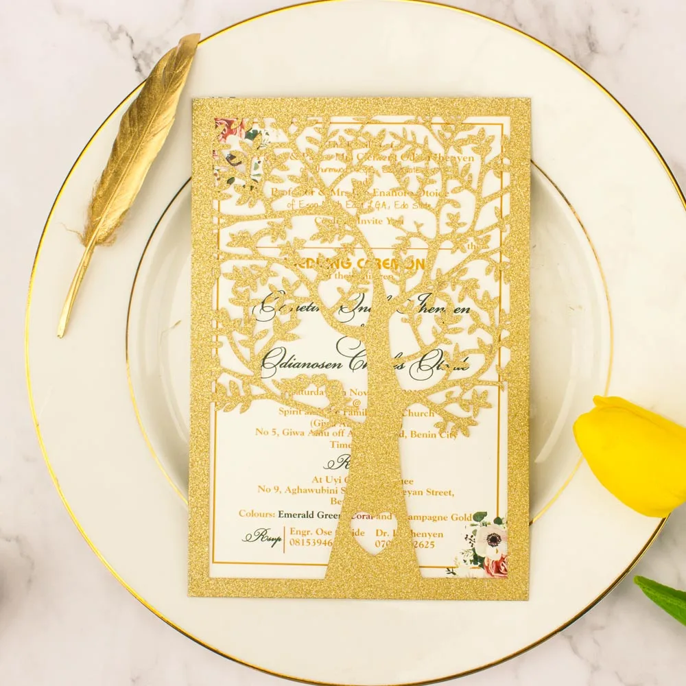 25 шт. Карманный чехол для свадебных приглашений|Открытки и приглашения| |