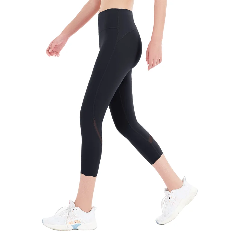 Women Yoga Pants Gym Leggings High Waist Running Stretch Fitness Leggings Breathable Seven Pants Sport Workout Trousers Mujer