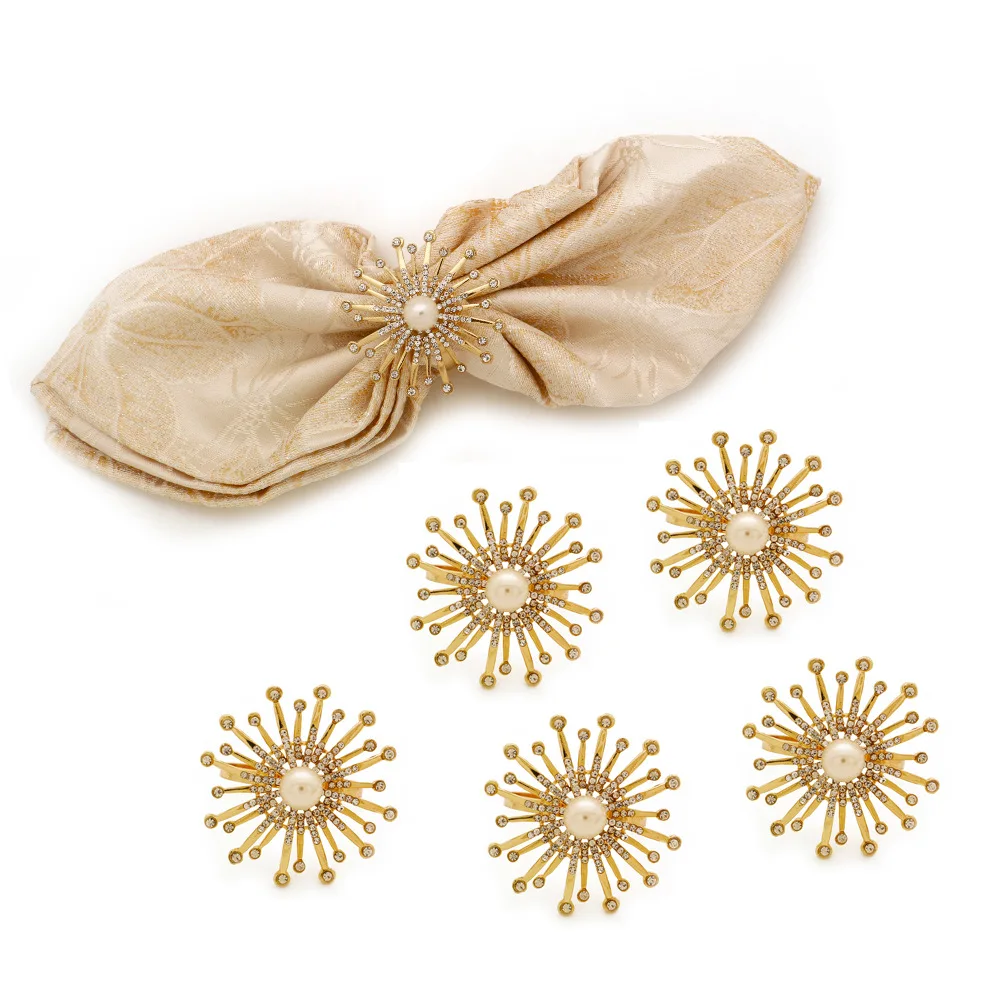 

10 Piece/ LOT Napkin Holder Flower Napkin Ring Metal Wedding Party Gatherings Table Supplies Banquet Dinner Serviette Decora
