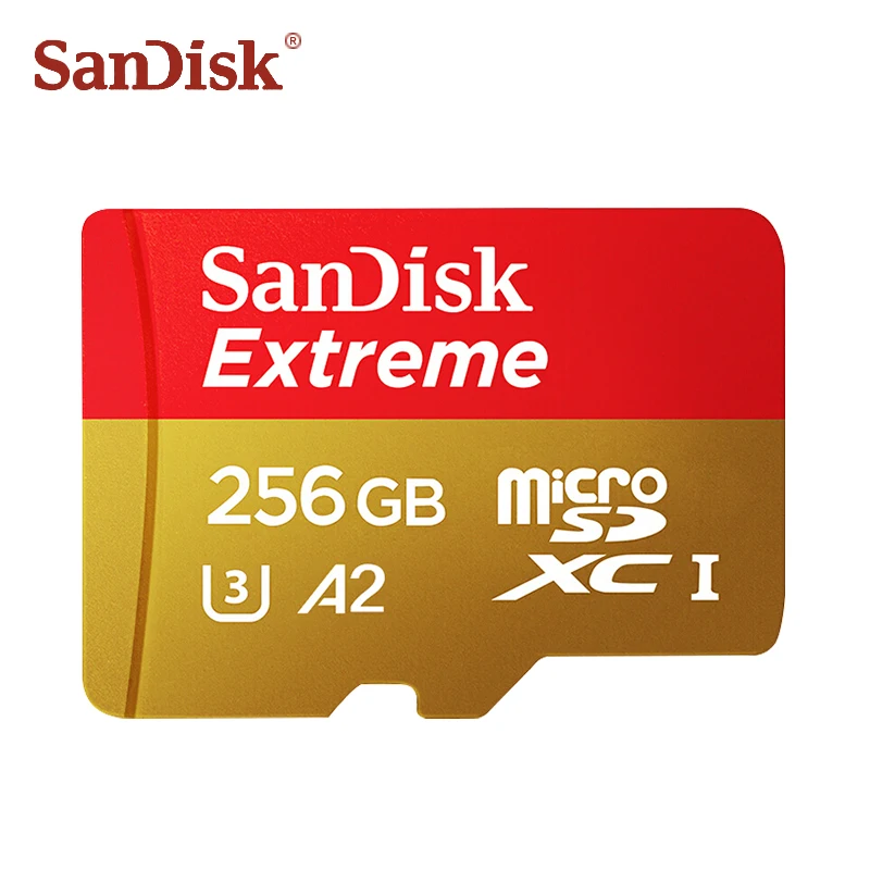 Оригинальная карта памяти SanDisk 256 ГБ 128 экстремальная Micro SD A2 A1 V30 U3 флеш карты 64 32 TF