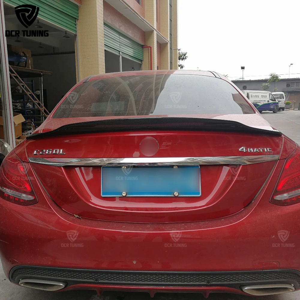 PSM стиль для Mercedes W205 карбоновый спойлер СЕДАН C63 C180 C200 C250 C260 4-дверный задний