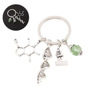 doctor key chains gift anatomy biology ring jewelry microscopes dna new science