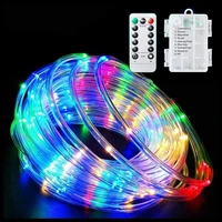 100 leds 10 m waterproof rgb remote control outdoor christmas lighting garden decorative garland tube rope string lights