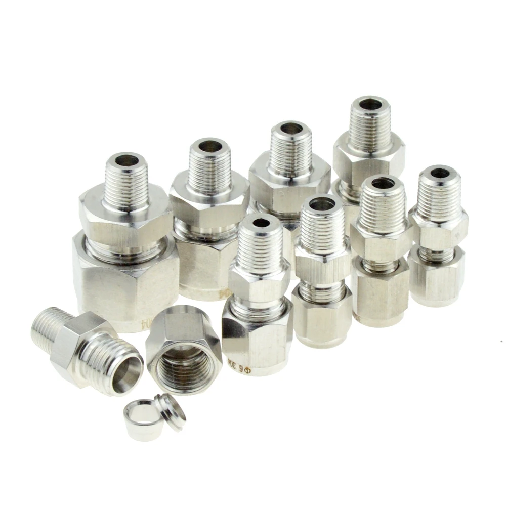 1/8 &quotнаружная резьба до 6 мм 8 10 OD 1/8&quot 1/4 &quot3/8&quot трубка с двойным наконечником