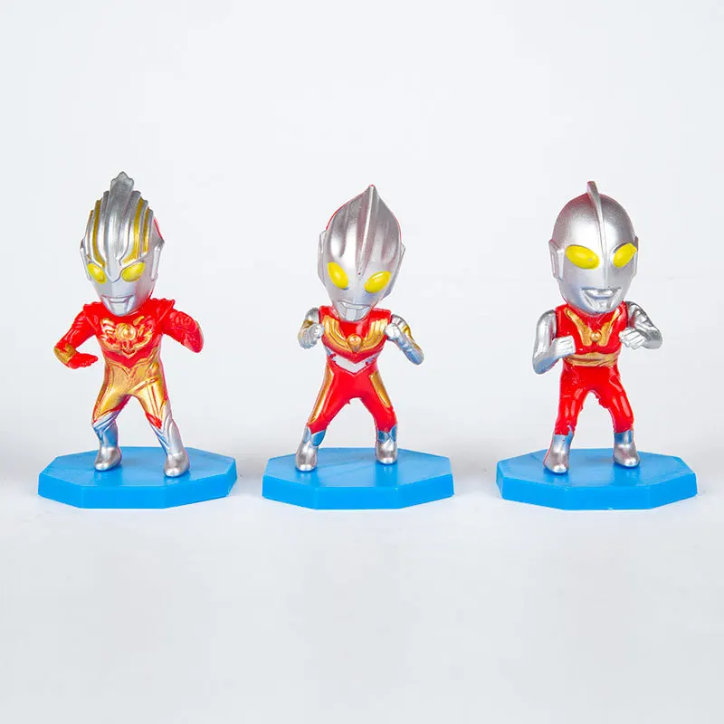 6 шт./лот мультяшная модель Ultraman фигурка супергероя экшн-игрушки украшение торта