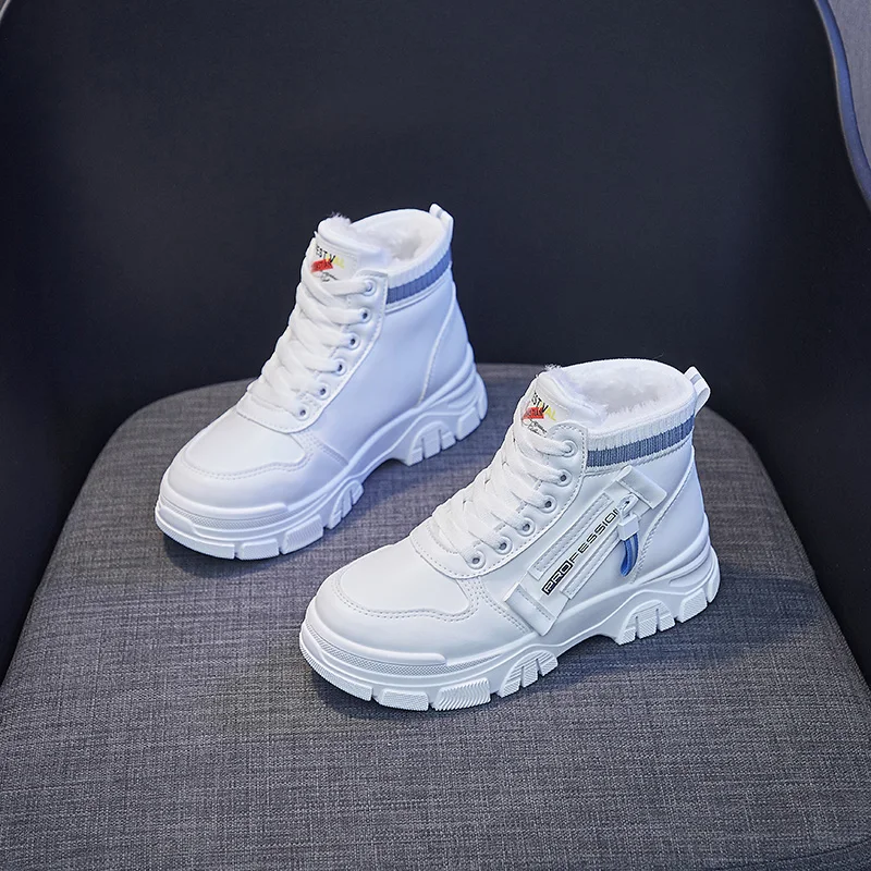 

Women Boots Winter with Fur Super Warm Snow Boots Work Casual Shoes Hiking Sneakers High Top Rubber Ankle Female Platform Boots