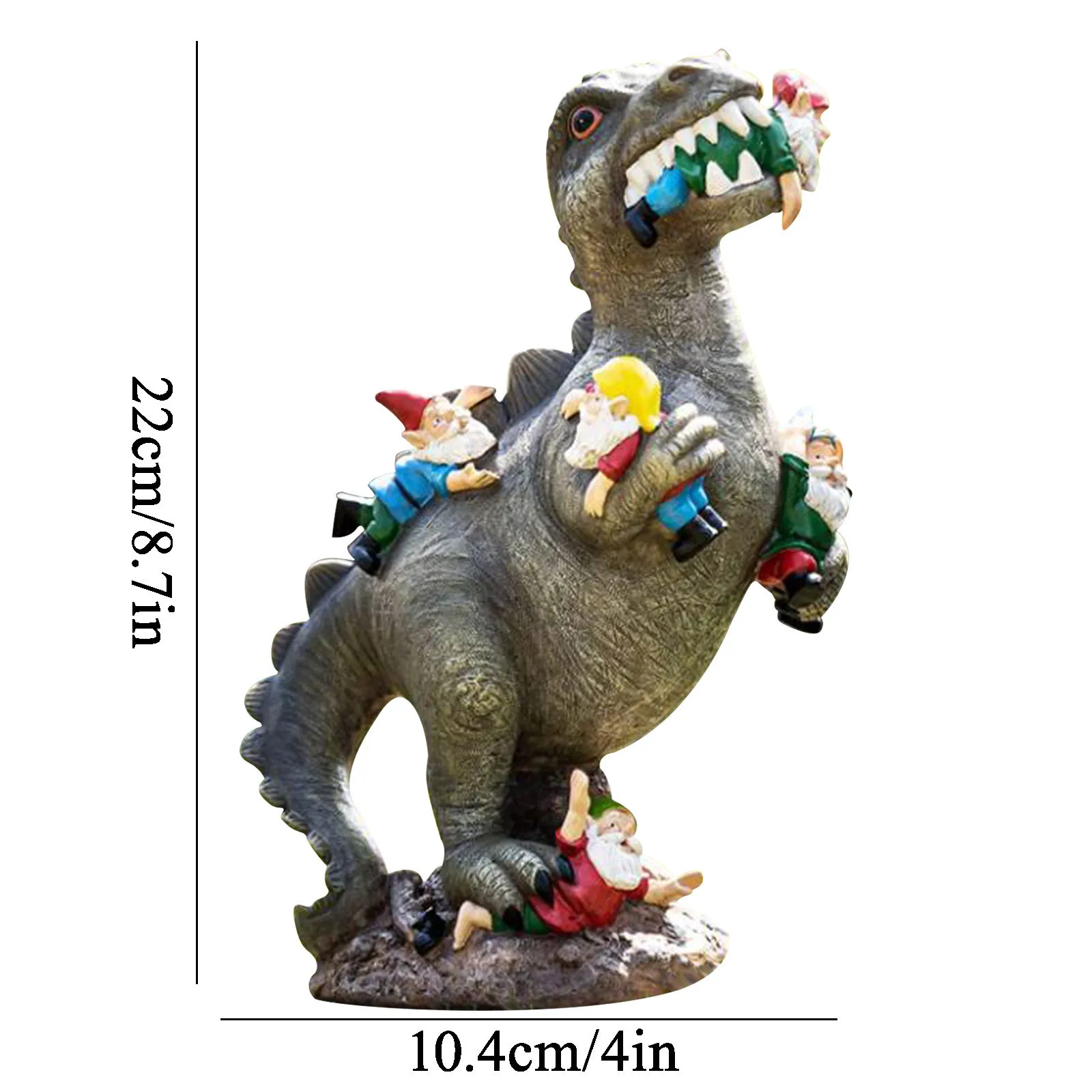 

Dinosaur Eating Gnomes Garden Art Garden Crafts Statue Gift Ornaments Vintage Figurine For Party Home Patio Lawn Home Yard Decor