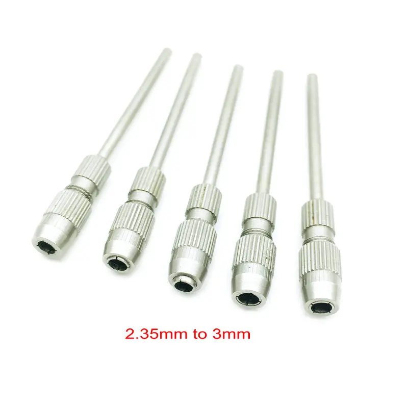 5pcslot dental drill burs adapter converter 2 35mm to 1 6mm 2 35mm to 3mm shank polisher dentist tools free global shipping