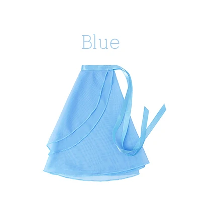 Tie-Blue Балетная юбка-пачка для девочек; шифоновая юбка для танцев; детское профессиональное балетное трико с юбкой - Цвет: Tie-Blue