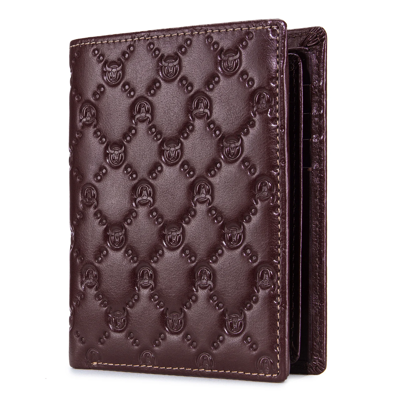 

Винтажный Кошелек двойного сложения из коровьей кожи, бумажник, кошелек, подарок для мужчин